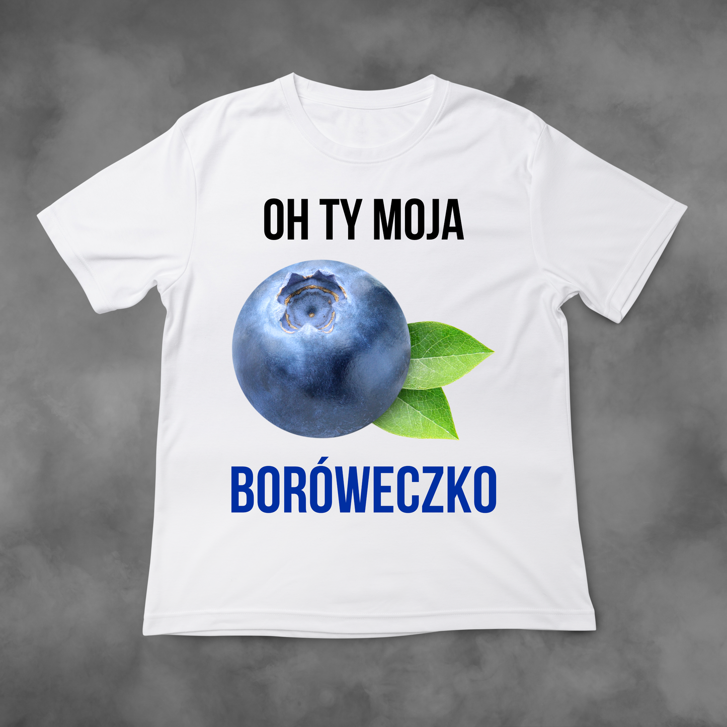 Biała koszulka z nadrukiem Oh Ty Moja Boróweczko idealna na PREZENT
