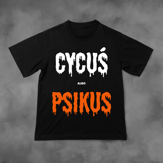 Biała koszulka z nadrukiem Cycuś albo Psikus idealna na PREZENT - FUNNYWEAR