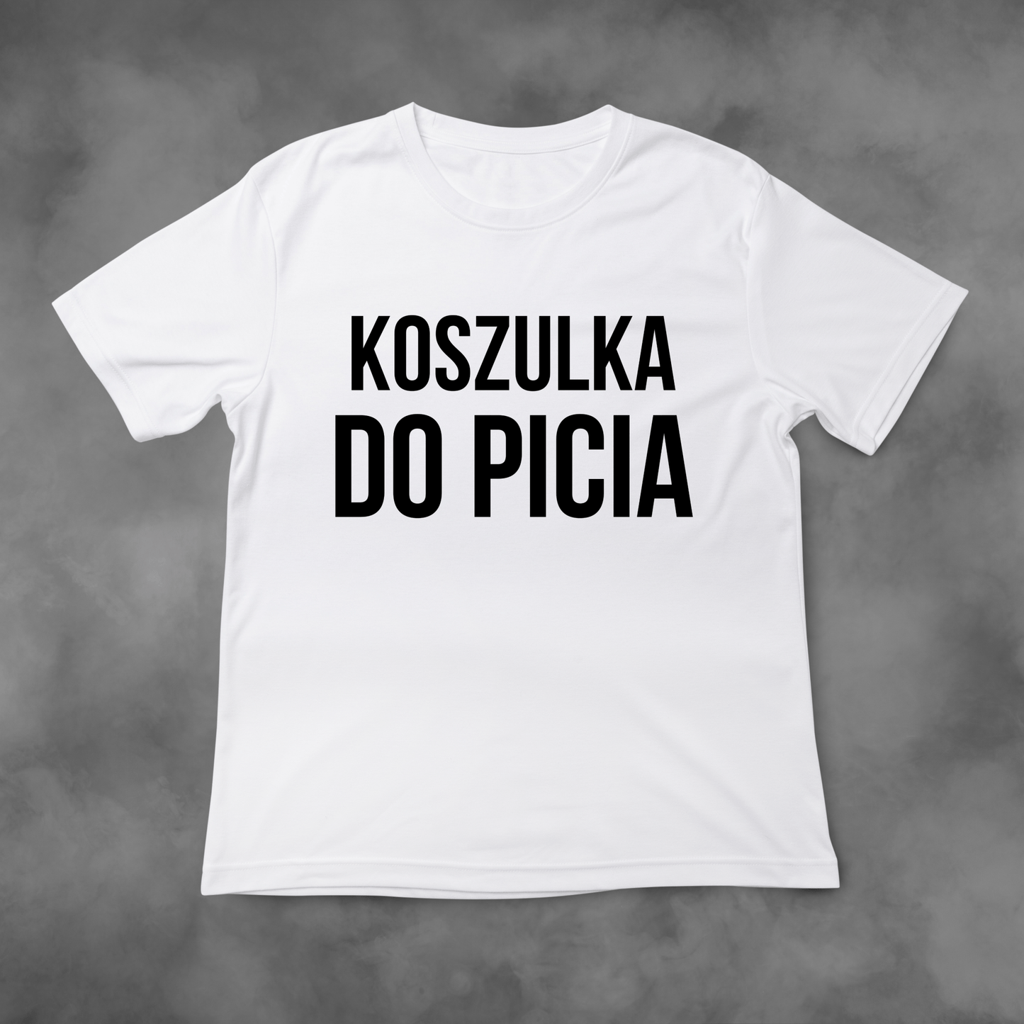Biała koszulka z nadrukiem Koszulka Do Picia idealna na PREZENT - FUNNYWEAR