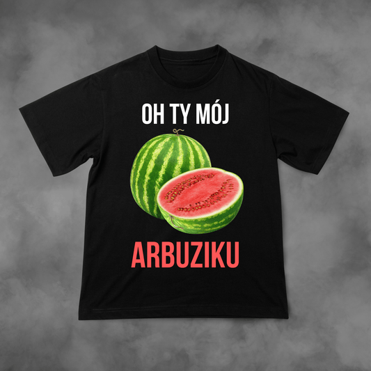 Biała koszulka z nadrukiem Oh Ty Mój Arbuziku idealna na PREZENT - FUNNYWEAR