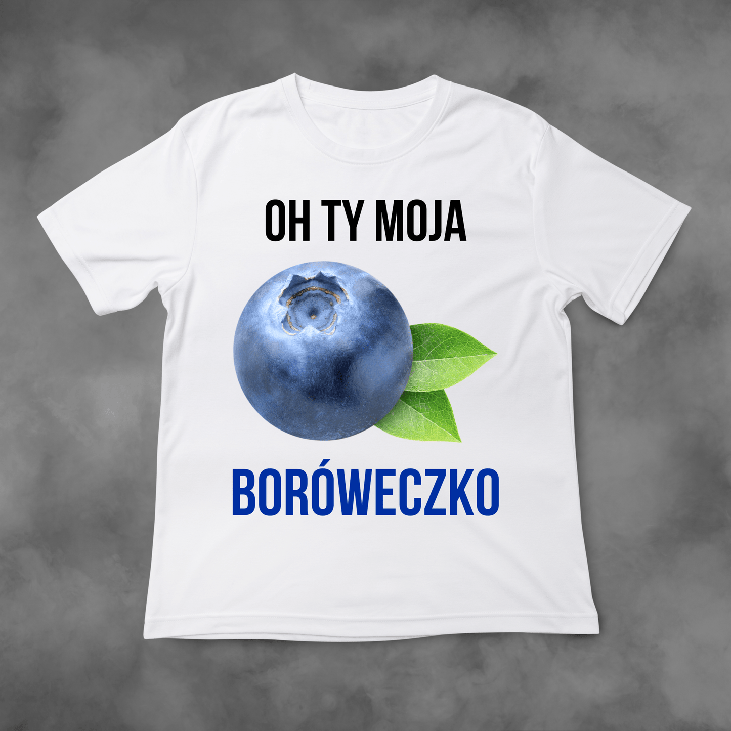 Biała koszulka z nadrukiem Oh Ty Moja Boróweczko idealna na PREZENT - FUNNYWEAR