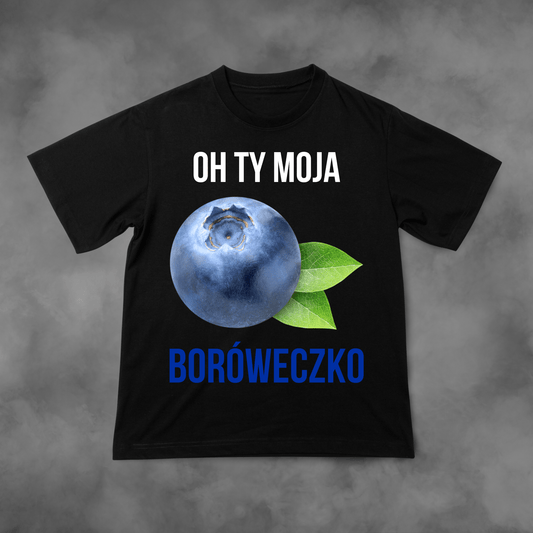 Biała koszulka z nadrukiem Oh Ty Moja Boróweczko idealna na PREZENT - FUNNYWEAR