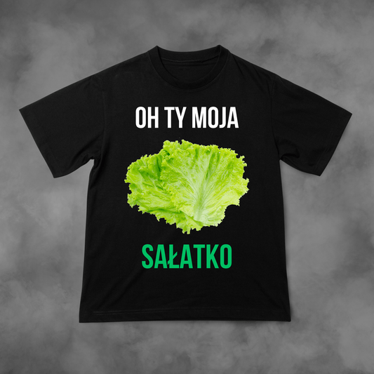 Biała koszulka z nadrukiem Oh Ty Moja Sałatko idealna na PREZENT - FUNNYWEAR