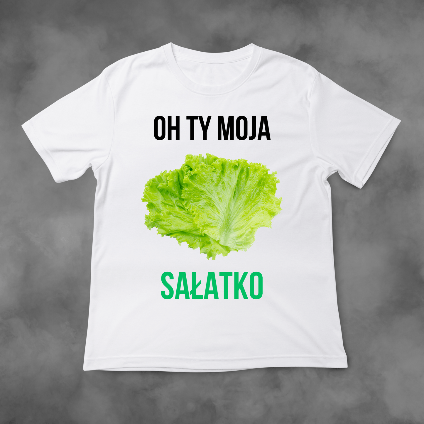 Biała koszulka z nadrukiem Oh Ty Moja Sałatko idealna na PREZENT - FUNNYWEAR