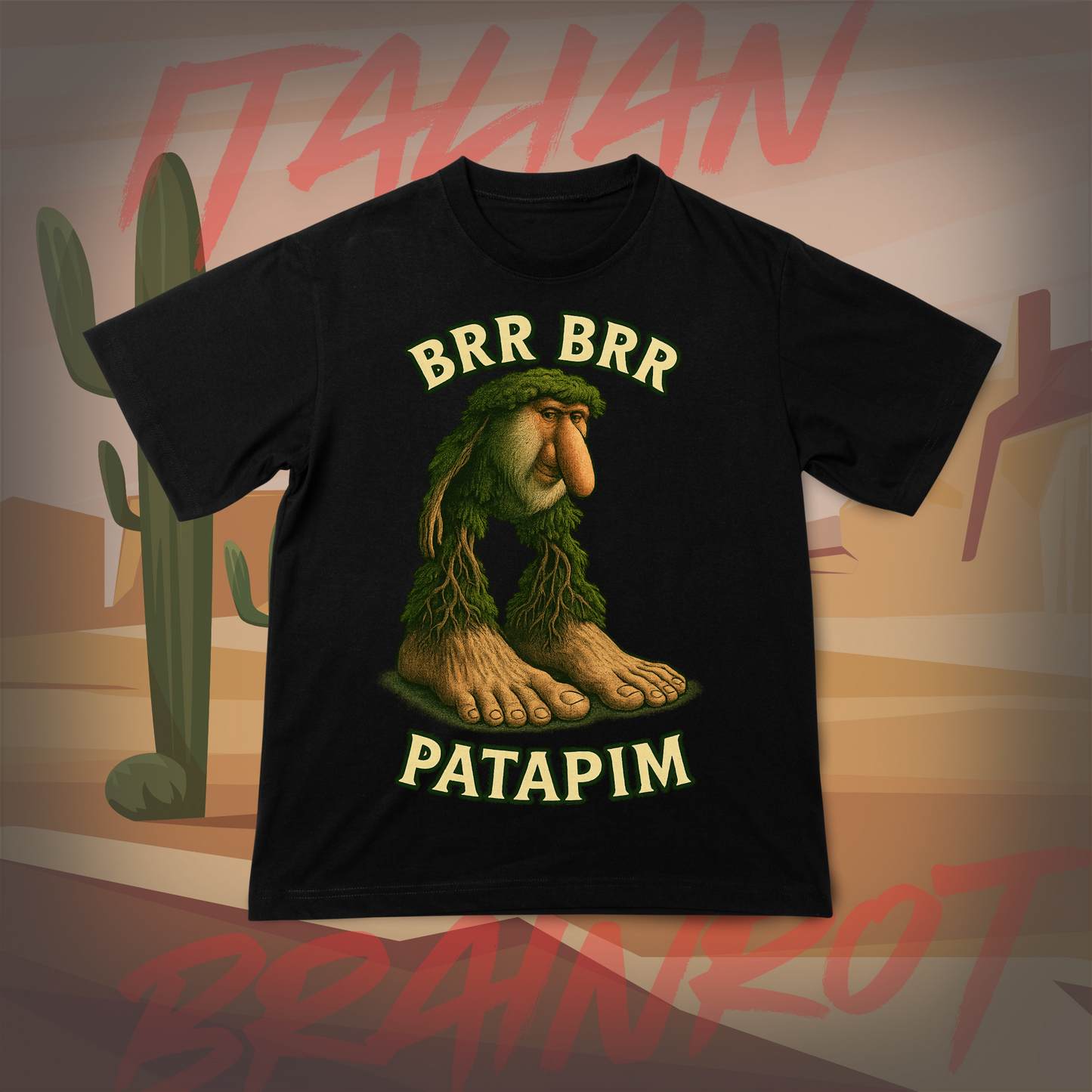 Koszulka z Nadrukiem BRR BRR PATAPIM Italian Tiktok Brainrot Na Prezent Urodziny Śmieszna