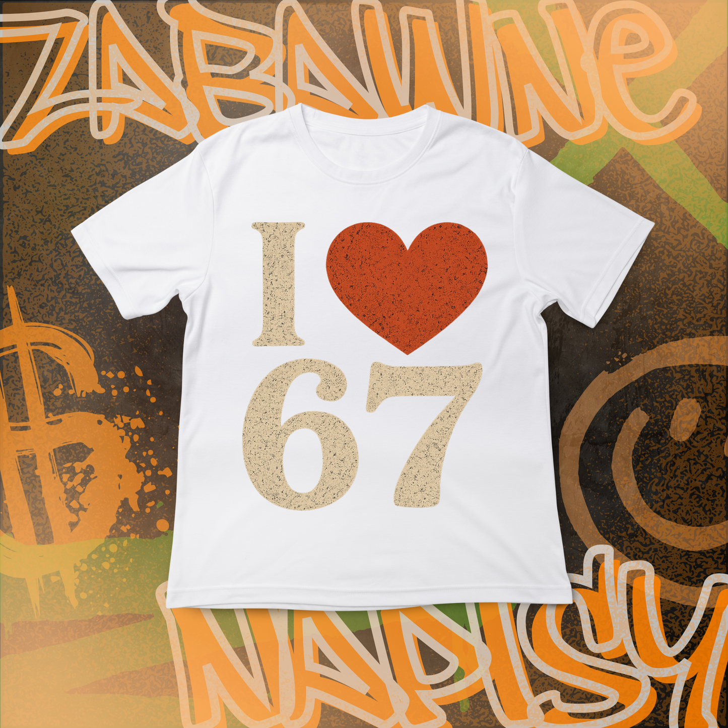 Koszulka z Nadrukiem I LOVE 67
