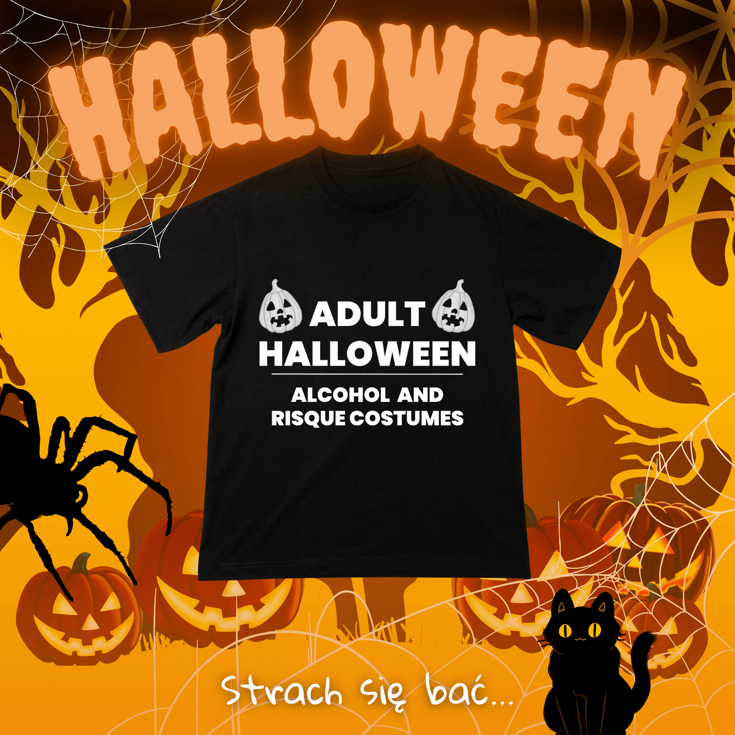 Koszulka z nadrukiem Adult Halloween - Alcohol and Risque Costumes idealna na PREZENT - FUNNYWEAR