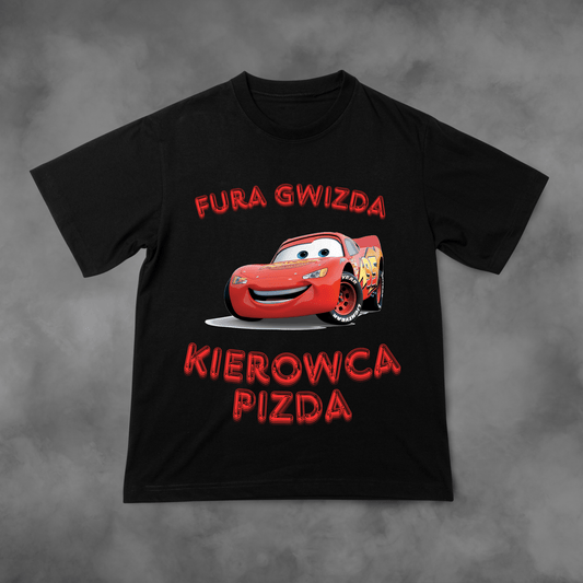 Koszulka z nadrukiem Fura Gwizda Kierowca Pizda idealna na PREZENT - FUNNYWEAR