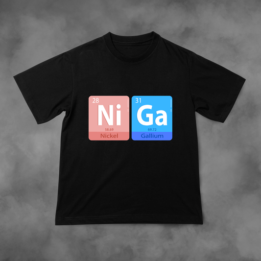 Koszulka z nadrukiem Ni - Nickel, Ga - Gallium idealna na PREZENT - FUNNYWEAR