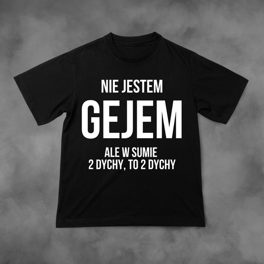 Koszulka z nadrukiem Nie Jestem Gejem idealna na PREZENT - FUNNYWEAR