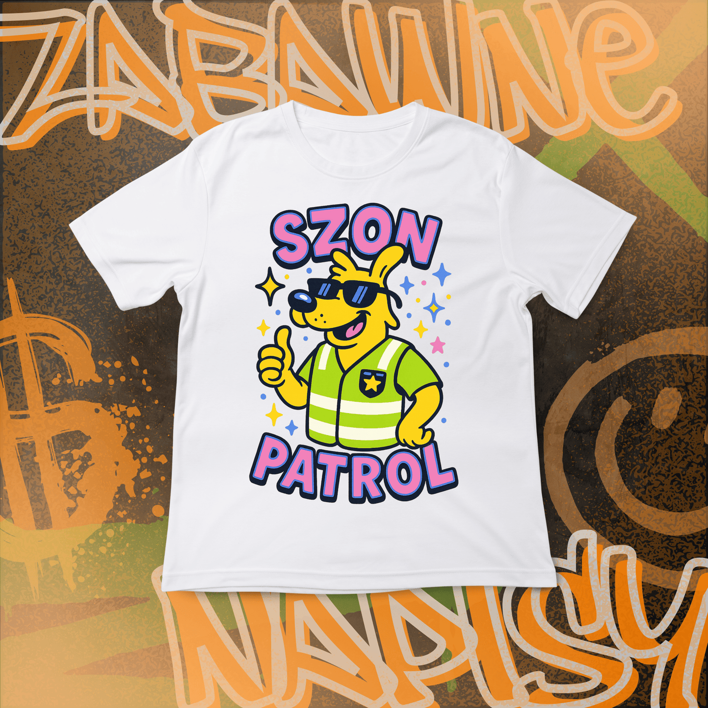 Koszulka z Nadrukiem SZON PATROL Tiktok Mem Zabawne Napisy Na Prezent Urodziny Śmieszna - FUNNYWEAR