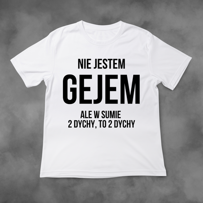 Koszulka z nadrukiem Nie Jestem Gejem idealna na PREZENT