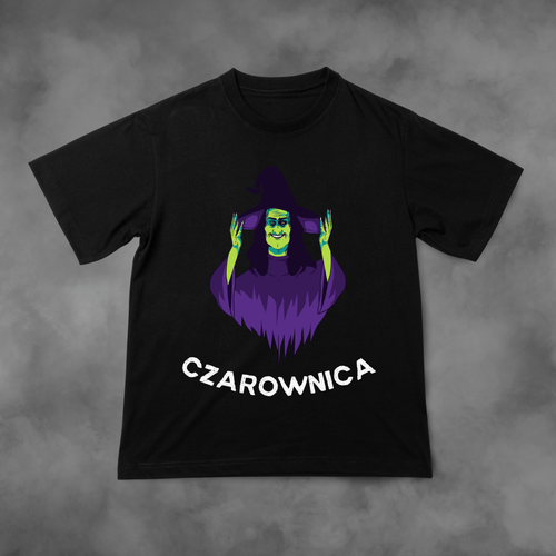 Biała koszulka z nadrukiem Czarownica idealna na PREZENT - FUNNYWEAR