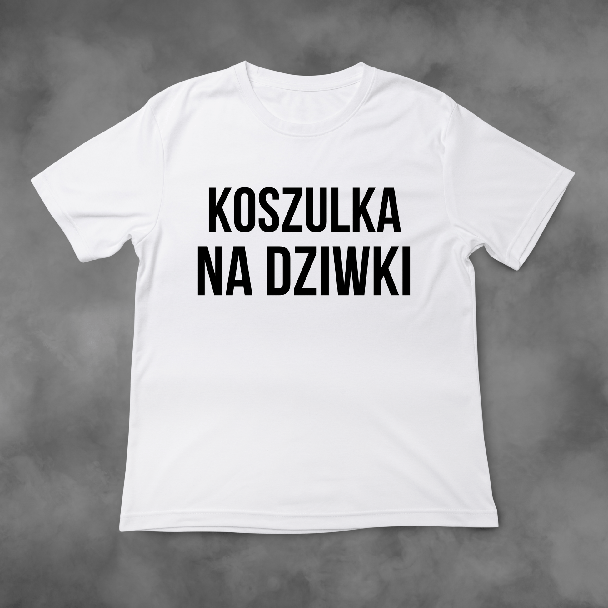 Biała koszulka z nadrukiem Koszulka Na Dziwki idealna na PREZENT - FUNNYWEAR
