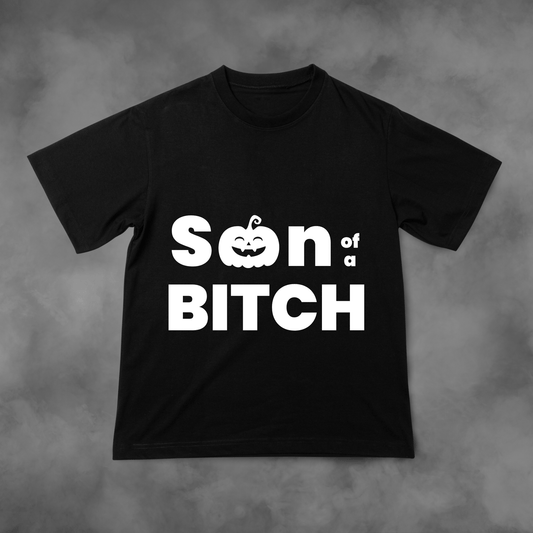 Biała koszulka z nadrukiem Son of a Bitch idealna na PREZENT - FUNNYWEAR