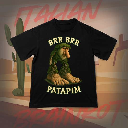 Koszulka z Nadrukiem BRR BRR PATAPIM Italian Tiktok Brainrot Na Prezent Urodziny Śmieszna
