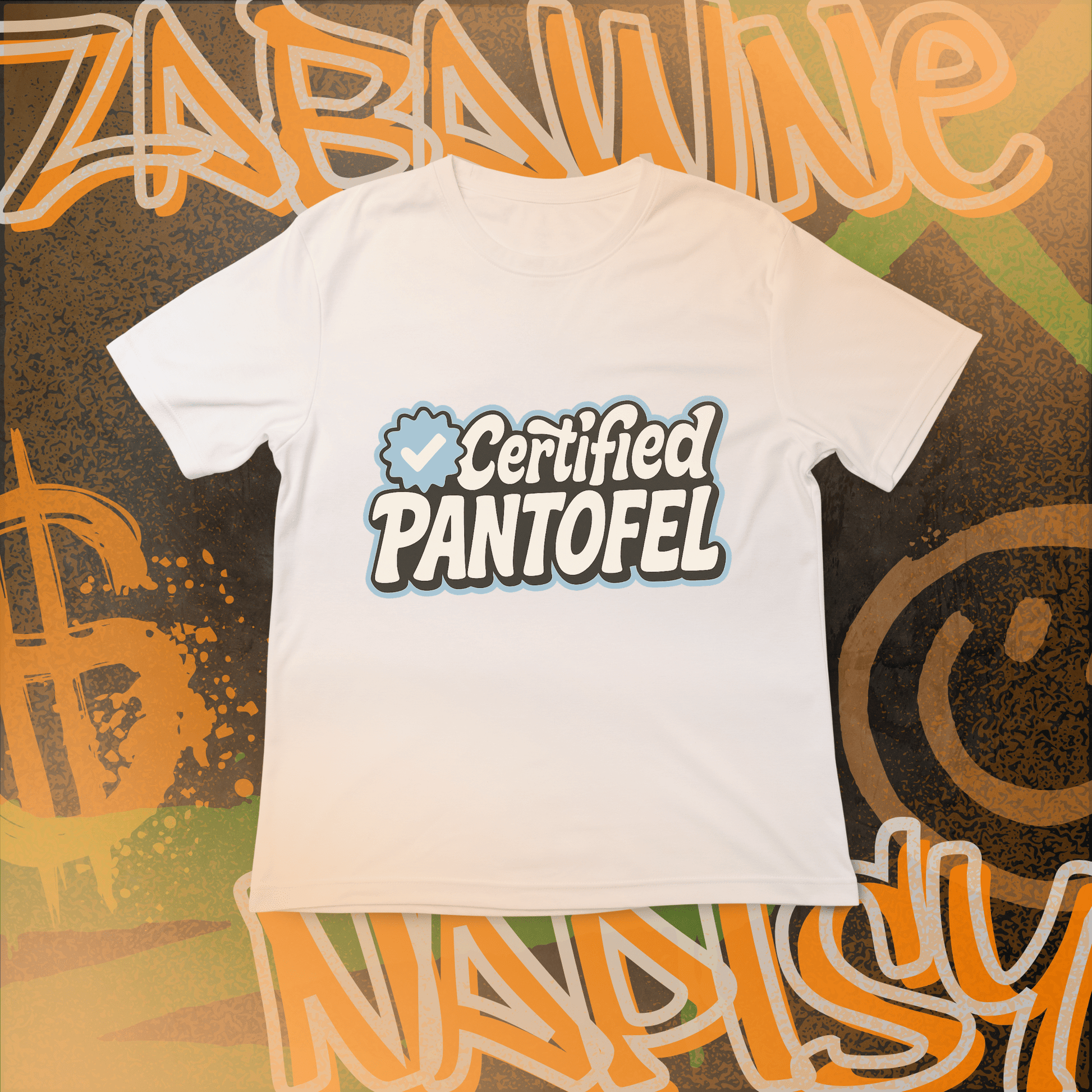 Koszulka z Nadrukiem CERTIFIED PANTOFEL Zabawne Napisy Na Prezent Urodziny Śmieszna - FUNNYWEAR