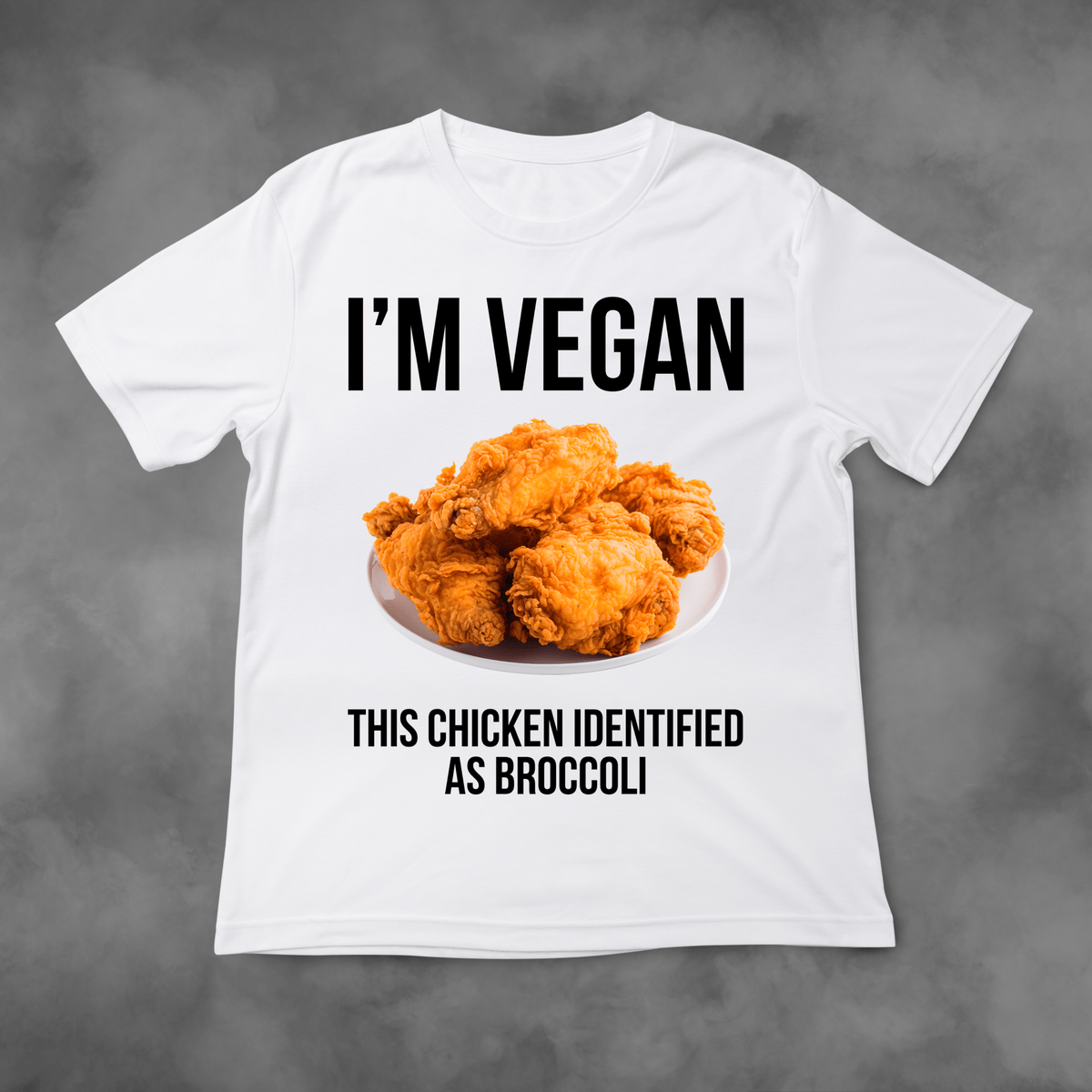 Koszulka z nadrukiem I'm VEGAN (This Chicken Identified as Broccoli) idealna na PREZENT - FUNNYWEAR