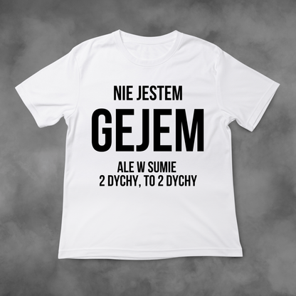 Koszulka z nadrukiem Nie Jestem Gejem idealna na PREZENT - FUNNYWEAR