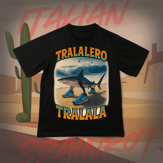 Koszulka z Nadrukiem TRALALERO TRALALA 2 Italian Tiktok Brainrot Na Prezent Urodziny Śmieszna - FUNNYWEAR