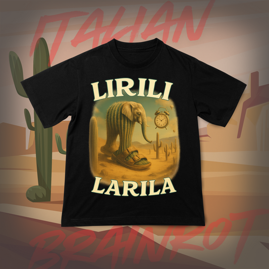Koszulka z Nadrukiem LARILI LARILA Italian Tiktok Brainrot Na Prezent Urodziny Śmieszna